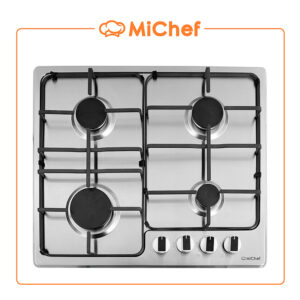 Parrilla RAGU de gas con 4 quemadores de acero inoxidable